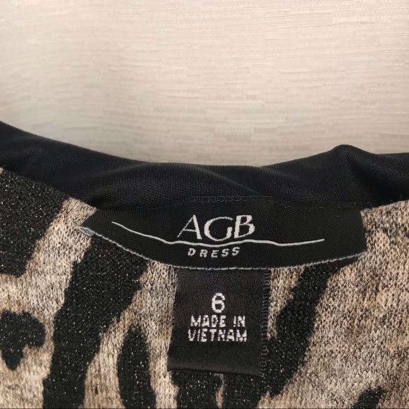 NWT-AGB Black Brown jersey career shift dress. - Picture 6 of 14